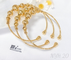 Bracelet gold beads irregular