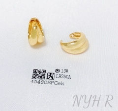 Ear cuffs gold polished