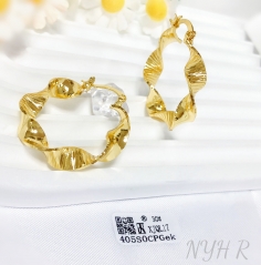 Earrings gold silver irregular