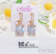 Earrings Gold Zirconia