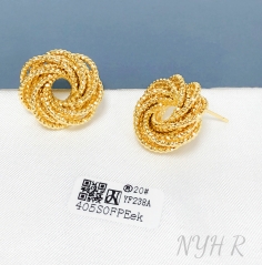 Earrings gold irregular