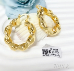 Earrings gold silver irregular