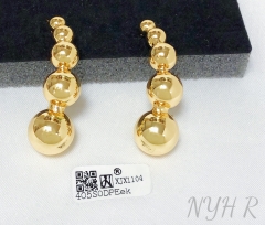 Earrings Gold/Silver Polished