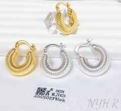 Earrings gold/silver irregular