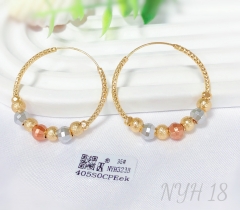 Earrings beads gold