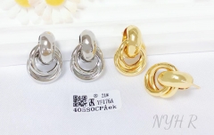 Earrings Gold/Silver Polished Irregular