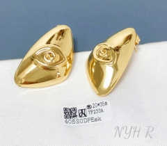 Earrings Gold Polished Irregular