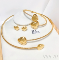 Earrings Bracelet Necklace Gold