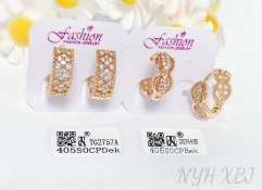 Earrings gold silver irregular