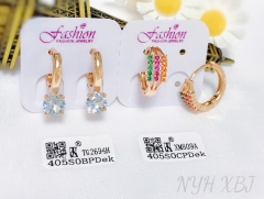 Earrings Gold Artificial Gemstones