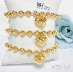 Bracelet beads gold polished