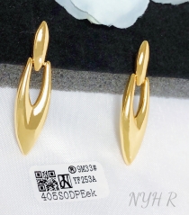 Earrings Gold Irregular Polished