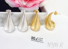 Earrings gold/silver irregular