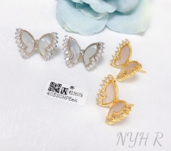 Earrings Gold/Silver Butterfly