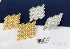 Earrings gold/silver irregular