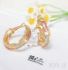 Earrings gold irregular hollow