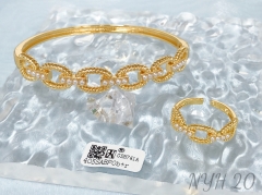 Bracelet Ring Set Irregular Gold/Silver