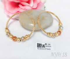 Earrings beads gold