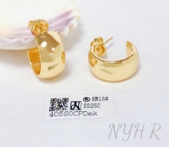 Earrings Gold Polished