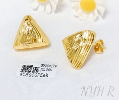 Earrings Gold Irregular Polished