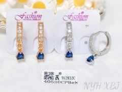 Earrings Artificial Gemstones Gold Silver