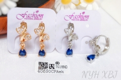 Earrings Gold/Silver Artificial Gemstones