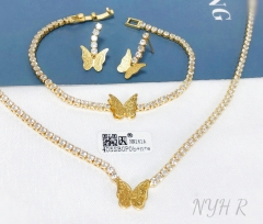 Jewelry set gold/Silver butterfly