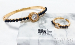 Bracelet Ring Gold Silver Irregular Color Matching