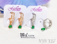 Earrings Artificial Gemstones gold silver