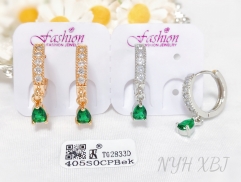 Earrings Artificial Gemstones Gold Silver