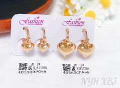 Earrings Gold Polished Heart Shape