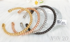 Bracelet Gold Silver Rose Gold Black Set