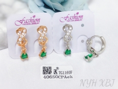 Earrings Gold/Silver Artificial Gemstones