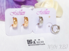 Earrings Gold/Silver Polished