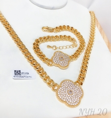 Necklace Bracelet Set Gold/Silver