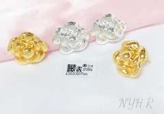 Earrings Gold/Silver Rose Polished