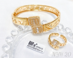 Bracelet Ring Set Gold Irregular