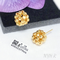 Earrings gold irregular