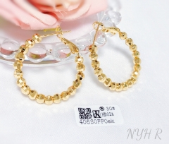 Earrings beads gold