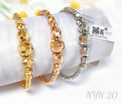 Bracelet Beads Gold/Silver/Rose Gold Set