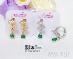 Earrings Gold/Silver Irregular Artificial Gemstones