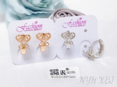 Earrings Gold/Silver Butterfly