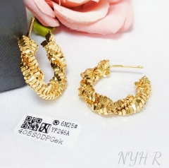 Earrings gold irregular