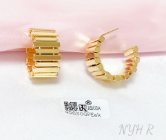 Earrings gold irregul