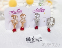 Earrings Gold/Silver Artificial Gemstones