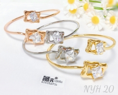 Bracelet Gold/Silver/Rose Gold Set Artificial Gemstone