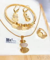 Jewelry set polished gold/silver