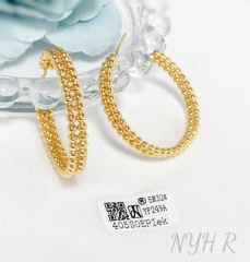 Earrings Gold Polished Irregular