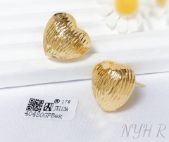 Earrings Gold Polished Irregular