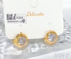 Earrings Gold Artificial Gemstones